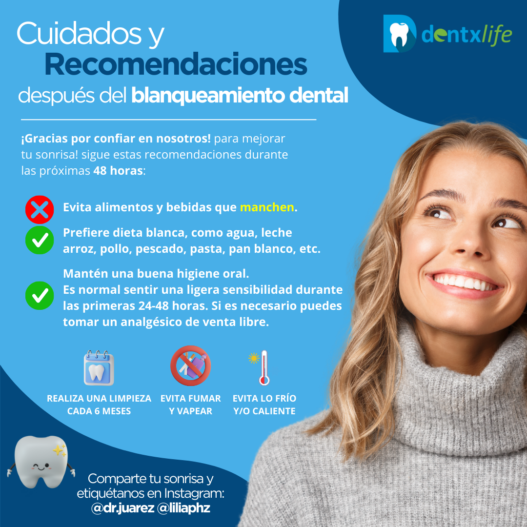 Cuidados tras blanqueamiento dental
