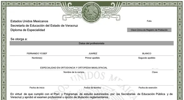 Especialidad en Ortodoncia y Ortopedia Maxilofacial - C.M.E. (2019)
