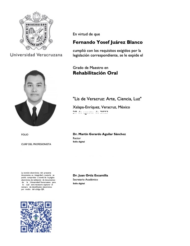Maestría en Rehabilitación Oral - UV (2025)